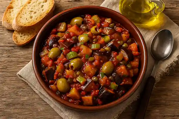 🍆 Caponata siciliana – Sapori d’estate dal Mediterraneo